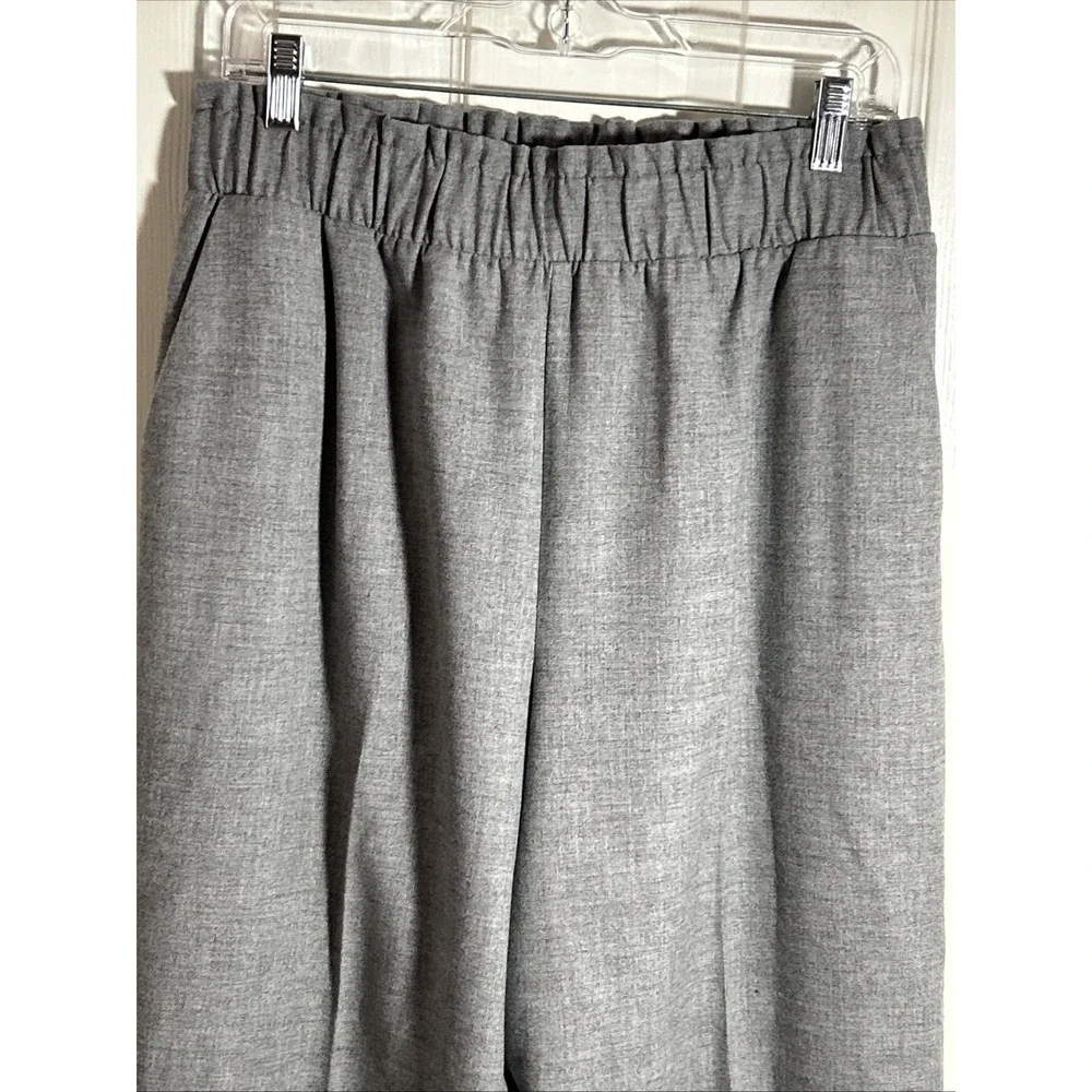 Gestuz Gray Elastic Waist Wide Leg Women's Pants Size EU42/US L